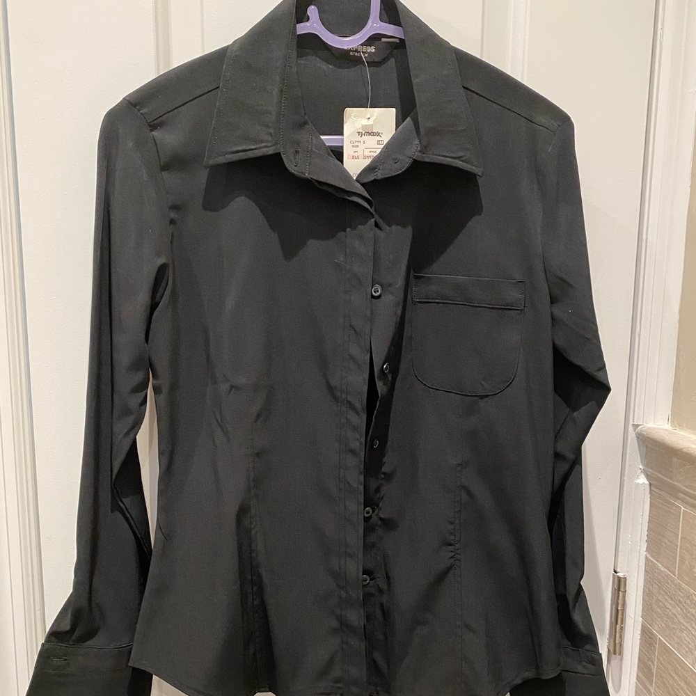 Express Black dress shirt sz 1/2